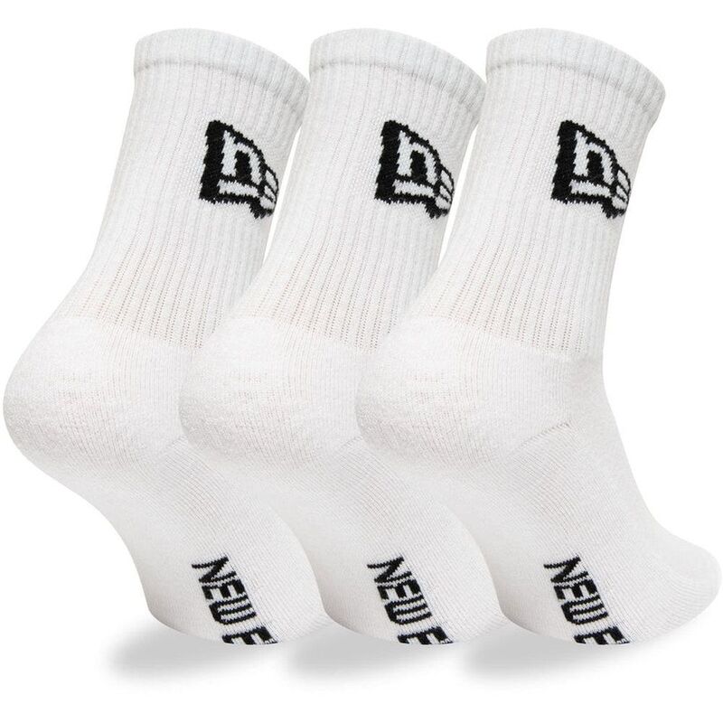 New Era Flag Crew White Socks (3 Pack) New Era Flag Crew White Socks (3 Pack)