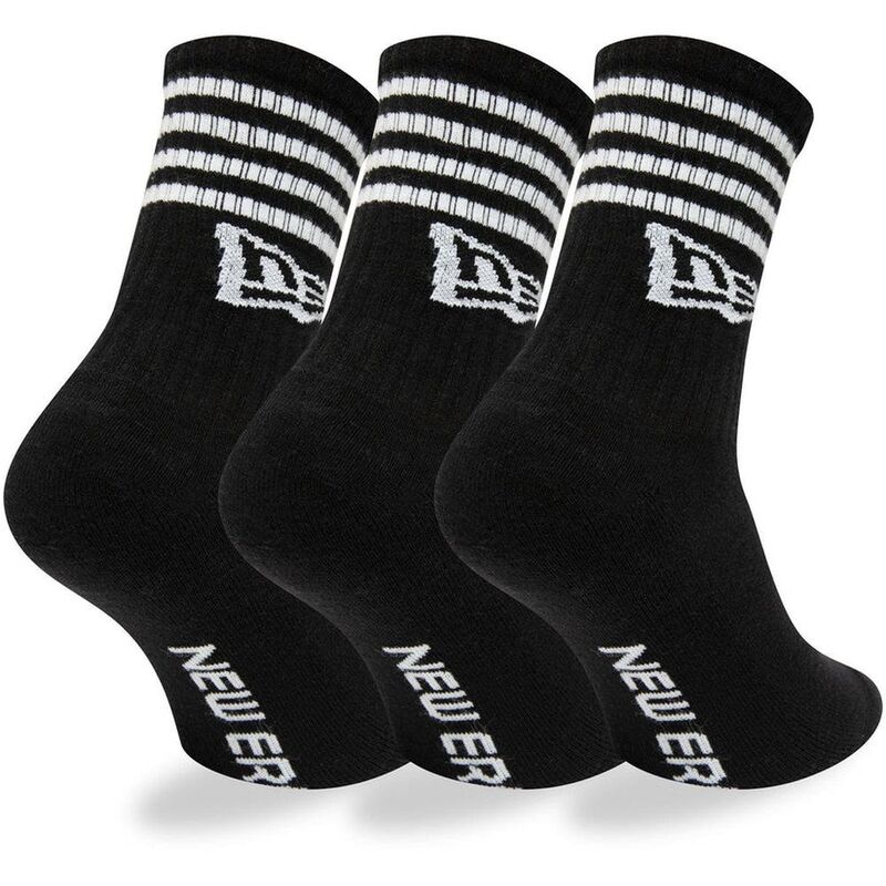 New Era Stripe Crew Black Socks New Era Stripe Crew Black Socks
