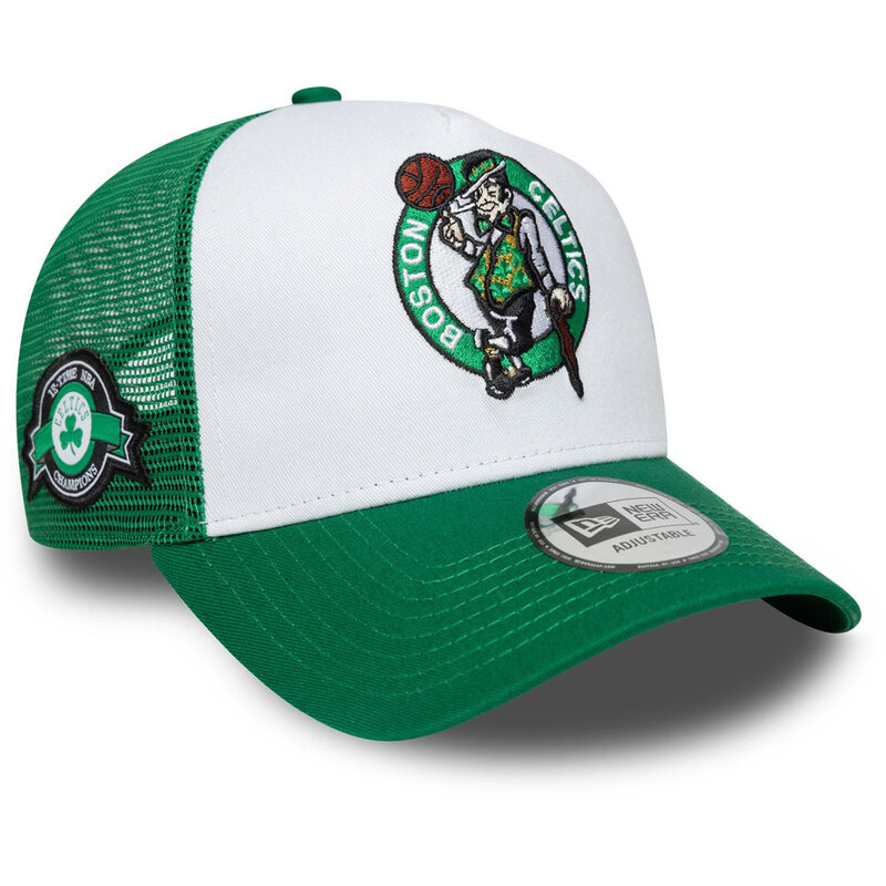 New Era Side Patch Trucker Nba Boston Celtics Osfm White/Green Cap