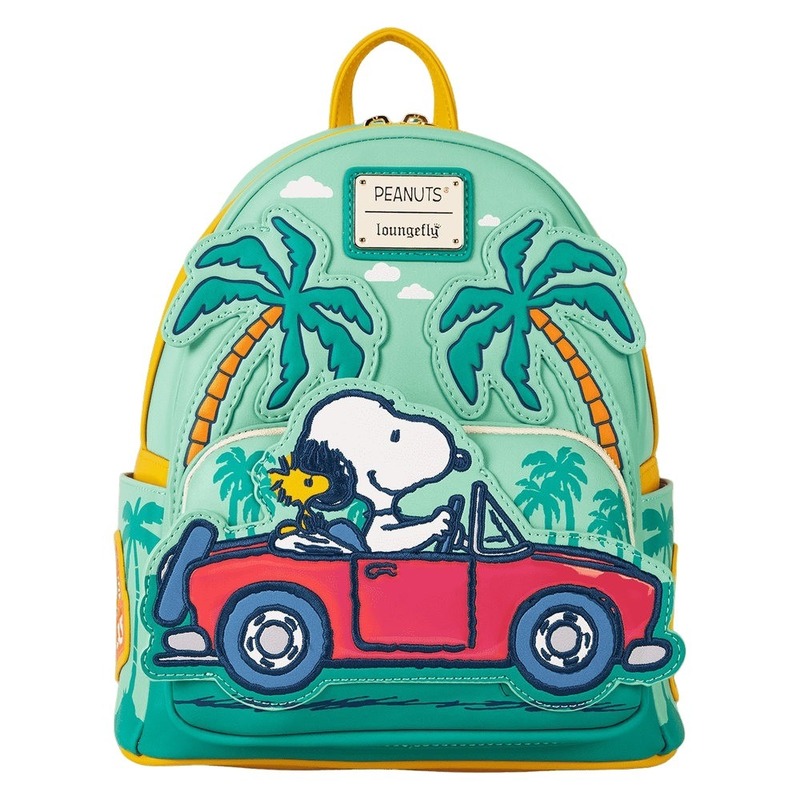 Loungefly Leather Peanuts Snoopy Road Trip Mini Backpack Loungefly Leather Peanuts Snoopy Road Trip Mini Backpack