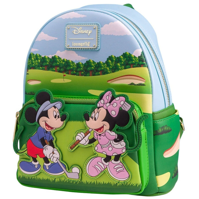Loungefly Leather Disney Mickey Mouse And Mickey Mouse Scene Mini Backpack