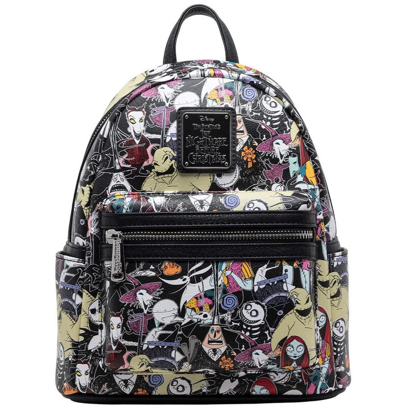 Loungefly Leather The Nightmare Before Christmas Alloverprint Mini Faux Leather Backpack Loungefly Leather The Nightmare Before Christmas Alloverprint Mini Faux Leather Backpack