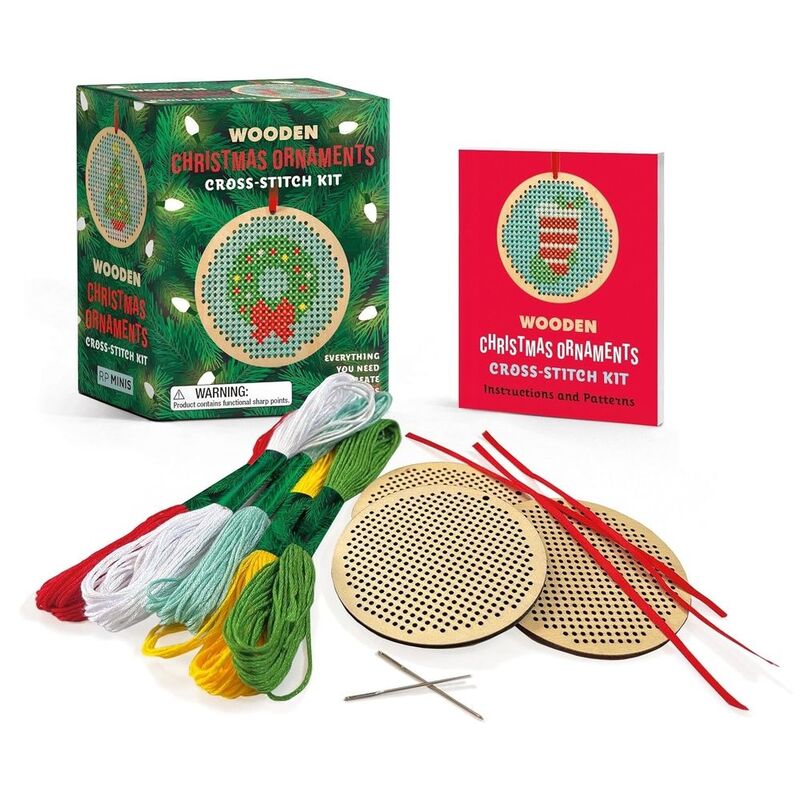 Wooden Christmas Ornaments Cross-Stitch Kit - Everything You Need to Create 3 Keepsakes | Dennis Caetano Wooden Christmas Ornaments Cross-Stitch Kit - Everything You Need to Create 3 Keepsakes | Dennis Caetano