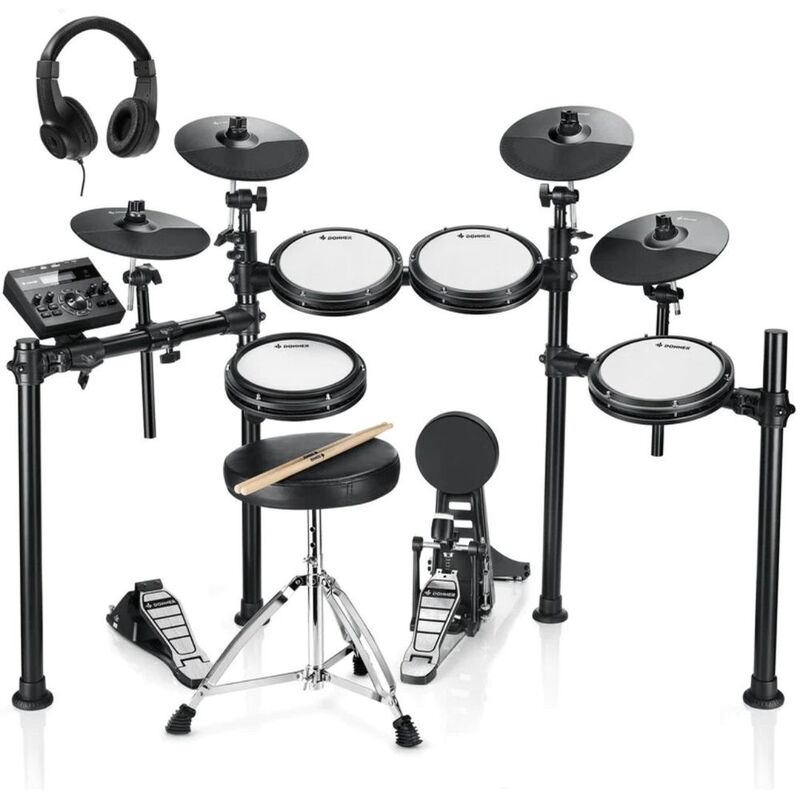 Donner EC3134 DED-200 Electric Drum Set With Drum Throne/Maple Stick/Earphone/Audio Cable - Black Donner EC3134 DED-200 Electric Drum Set With Drum Throne/Maple Stick/Earphone/Audio Cable - Black