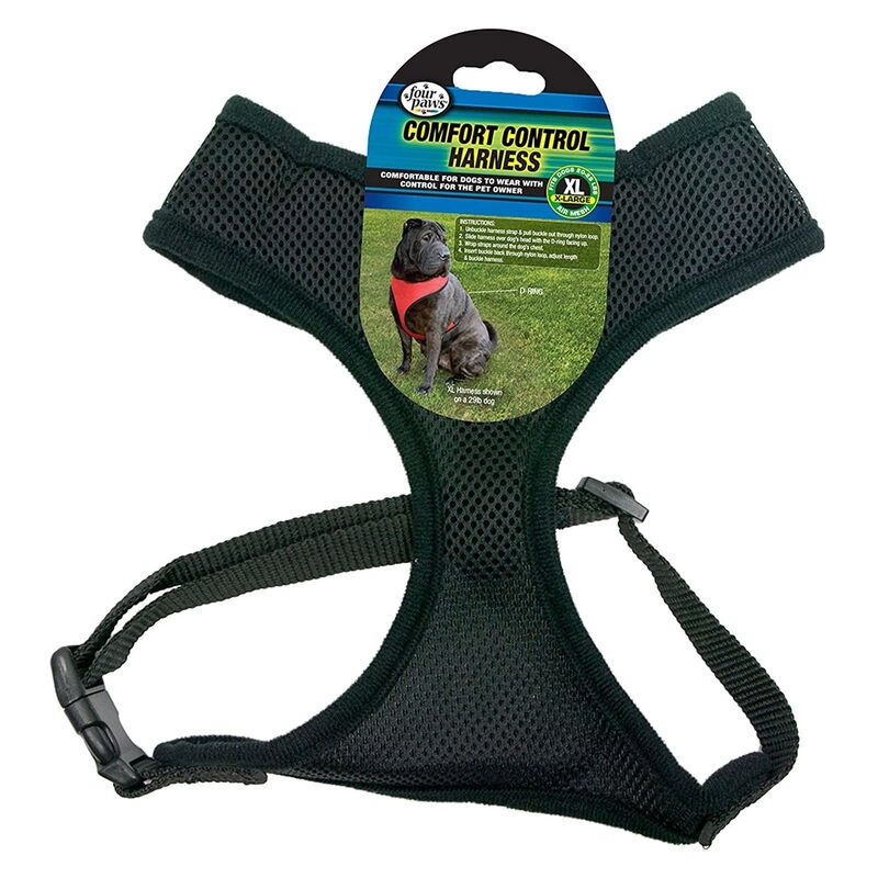 Four Paws Comfort Control Pet Harness - Black (Medium 12/CS) Four Paws Comfort Control Pet Harness - Black (Medium 12/CS)