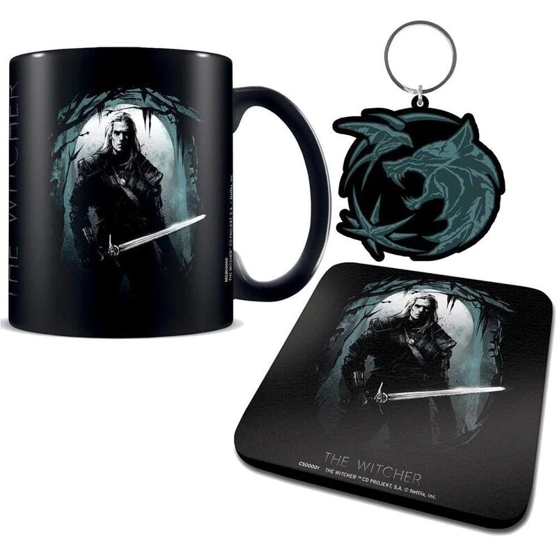 Pyramid The Witcher - The Hunter Mug Coaster & Keychain Pyramid The Witcher - The Hunter Mug Coaster & Keychain