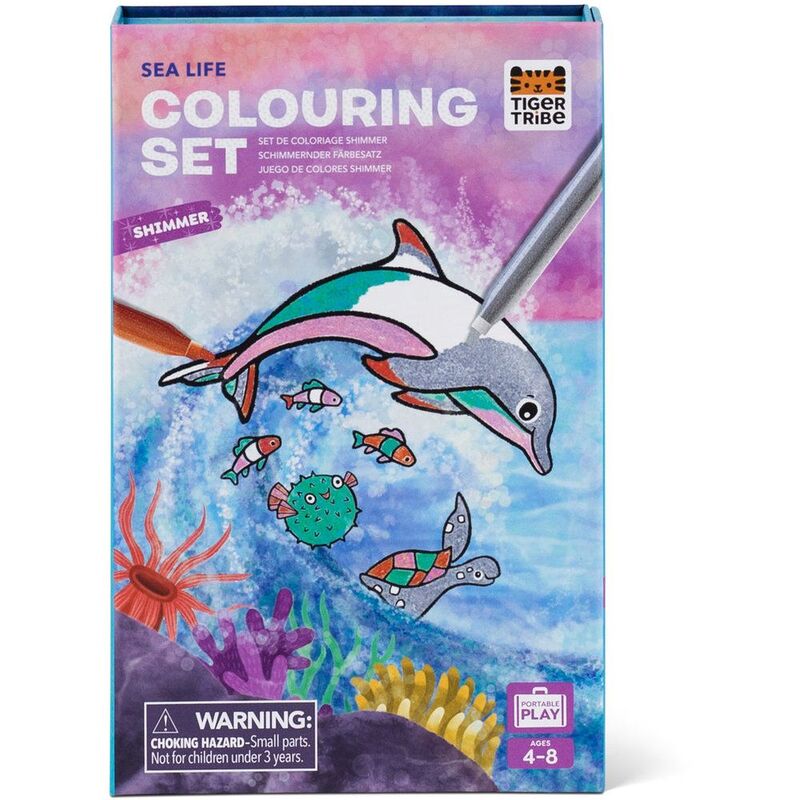 Tiger Tribe Shimmer Coloring Set - Sea Life Tiger Tribe Shimmer Coloring Set - Sea Life