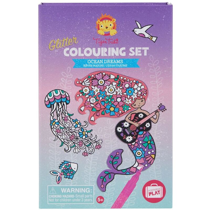 Tiger Tribe Glitter Coloring Set - Ocean Dreams Tiger Tribe Glitter Coloring Set - Ocean Dreams