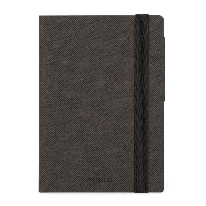 Legami 16 - Month Diary - 2025/2026 - Small Weekly Diary With Notebook - Deep Graphite