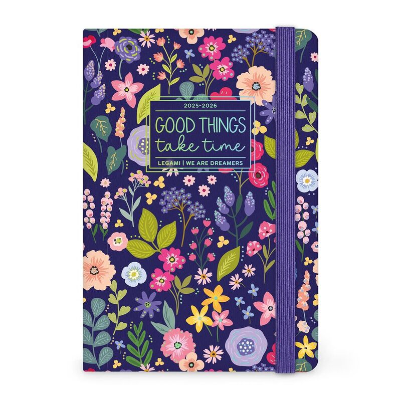 Legami 16 - Month Diary - 2025/2026 - Small Photo Weekly Diary With Notebook - Flowers