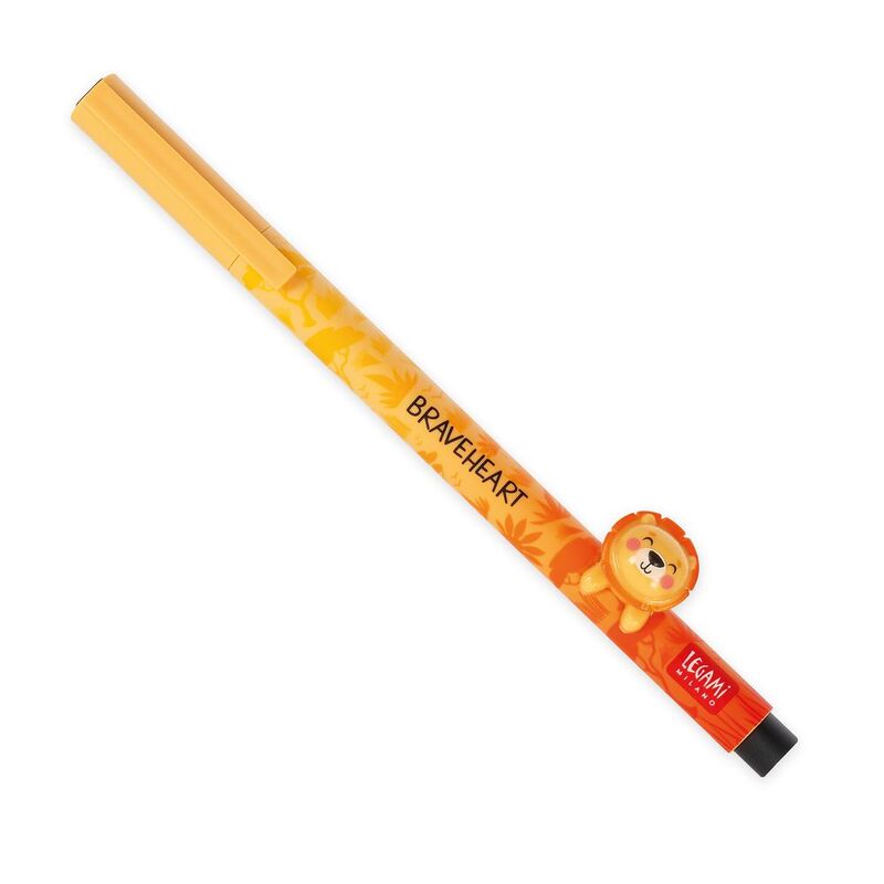 Legami Gel Pen With Animal Decoration - Lovely Friends - Lion Legami Gel Pen With Animal Decoration - Lovely Friends - Lion