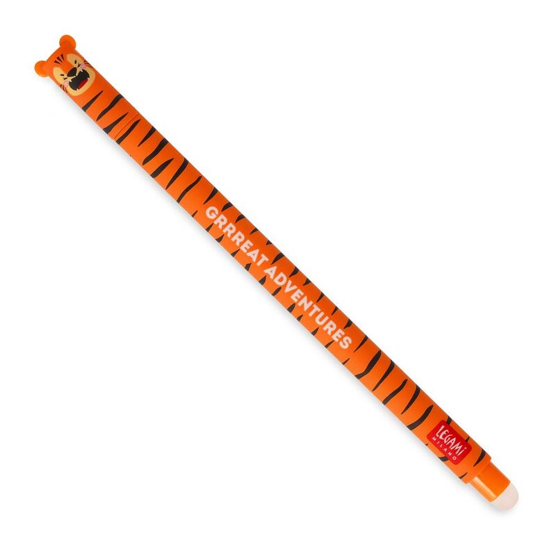 Legami Erasable Gel Pen - Erasable Pen - Tiger Legami Erasable Gel Pen - Erasable Pen - Tiger