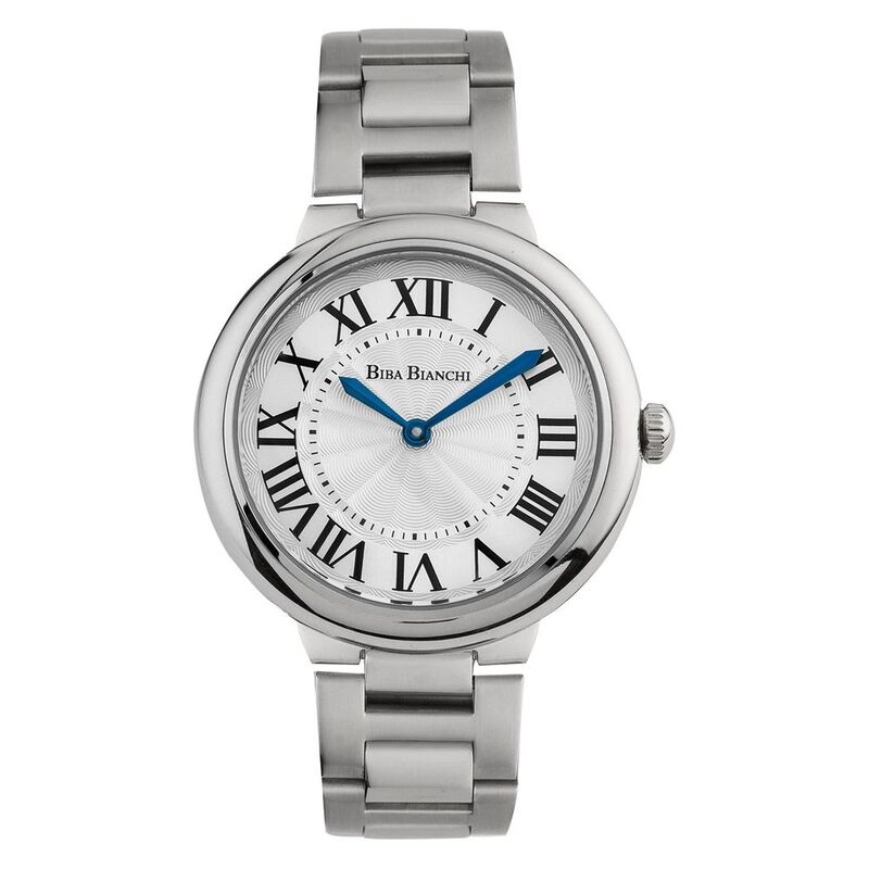 Biba Bianchi Women's Watch Silver Tone White Dial & Stainless Steel Band - BB-W22333581