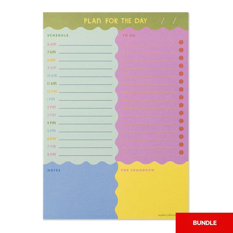 Raspberry Blossom Waves Daily Planner (Bundle of 2)