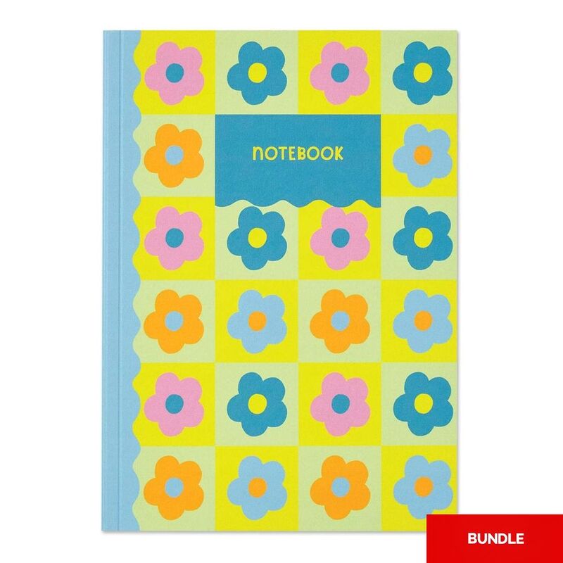 Raspberry Blossom A5 Flower Lined Notebook (Bundle of 2)