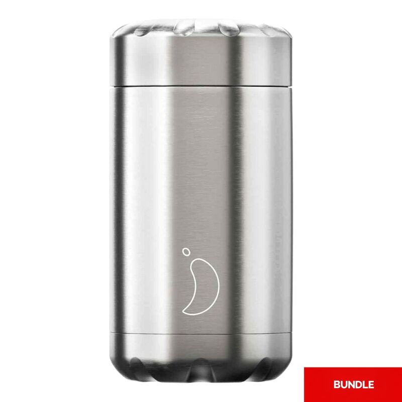 Chilly'S Food Pot Stainless Steel 500Ml (Bundle of 2) Chilly'S Food Pot Stainless Steel 500Ml (Bundle of 2)