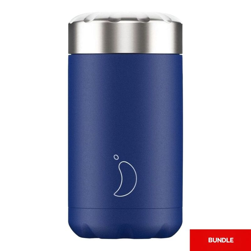 Chilly'S Food Pot Matte Blue 500Ml (Bundle of 2) Chilly'S Food Pot Matte Blue 500Ml (Bundle of 2)