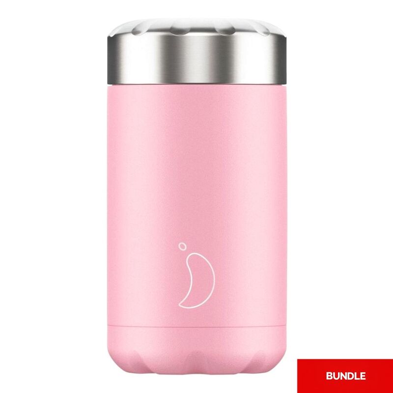 Chilly's Food Pot Pastel Pink 500ml (Bundle of 2) Chilly's Food Pot Pastel Pink 500ml (Bundle of 2)