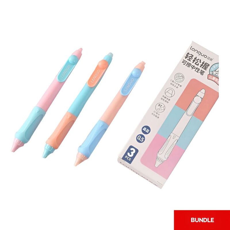 Languo Kids Erasable Gel Pens 0.55 mm (Set of 3) (Bundle of 2) Languo Kids Erasable Gel Pens 0.55 mm (Set of 3) (Bundle of 2)