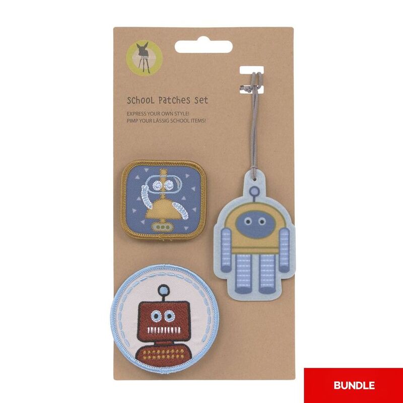 Lassig School Patches Set - Robot (Set of 3) (Bundle of 2) Lassig School Patches Set - Robot (Set of 3) (Bundle of 2)