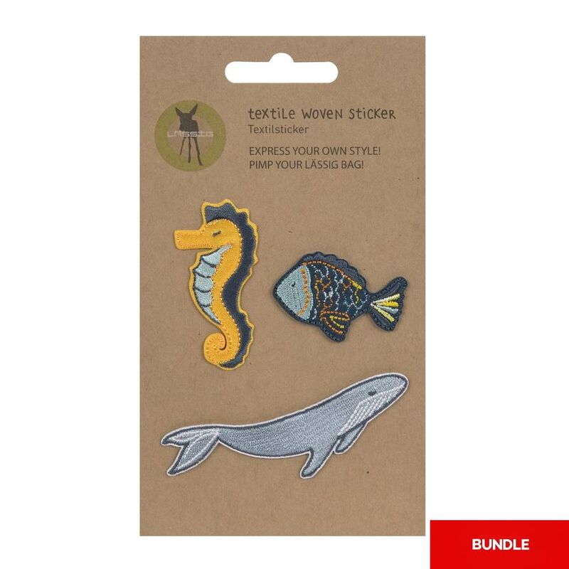 Lassig Textile Woven Sticker Stick On - Sea (Set of 3) (Bundle of 2) Lassig Textile Woven Sticker Stick On - Sea (Set of 3) (Bundle of 2)