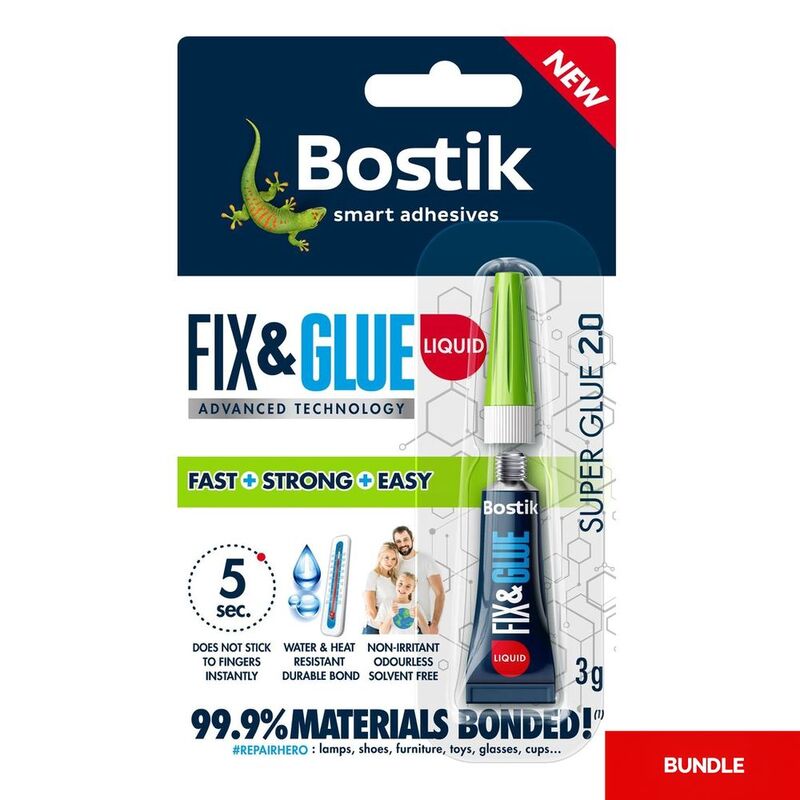 Bostik Fix & Glue Liquid 3g (Bundle of 2)
