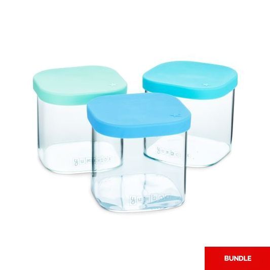 Yumbox Chop Chop Glass Cubes Food Containers 360 ml - Crisp (Set of 3) (Bundle of 2) Yumbox Chop Chop Glass Cubes Food Containers 360 ml - Crisp (Set of 3) (Bundle of 2)
