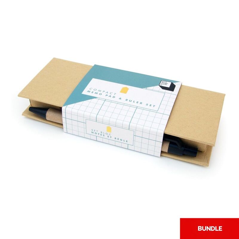 Good Design Works Memo Pad And Ruler Set (Bundle of 2)