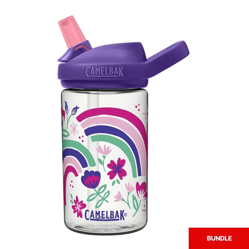 Camelbak Eddy + Kids Water Bottle 14oz - Rainbow Floral 410ml (Bundle of 2) Camelbak Eddy + Kids Water Bottle 14oz - Rainbow Floral 410ml (Bundle of 2)