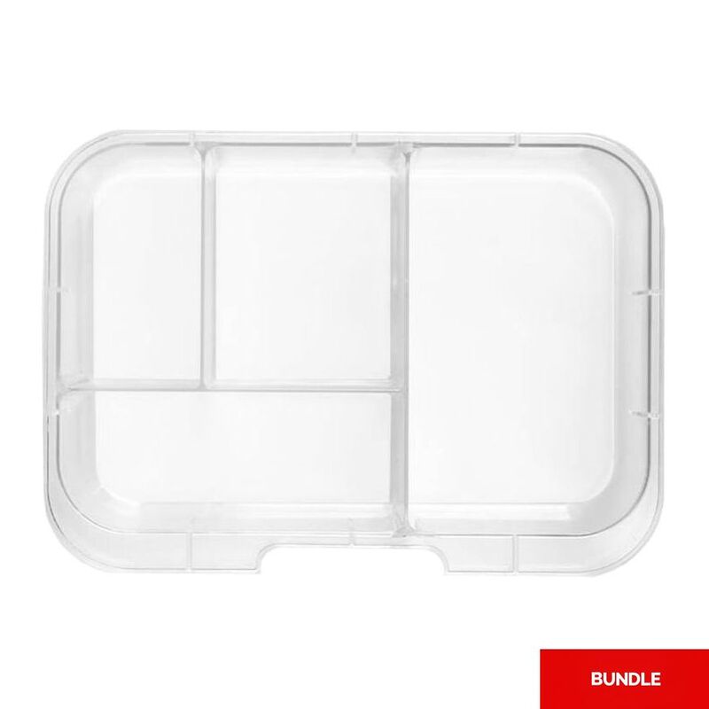Munchbox Mini4 Tray Clear Clear Lunchbox (Bundle of 2) Munchbox Mini4 Tray Clear Clear Lunchbox (Bundle of 2)