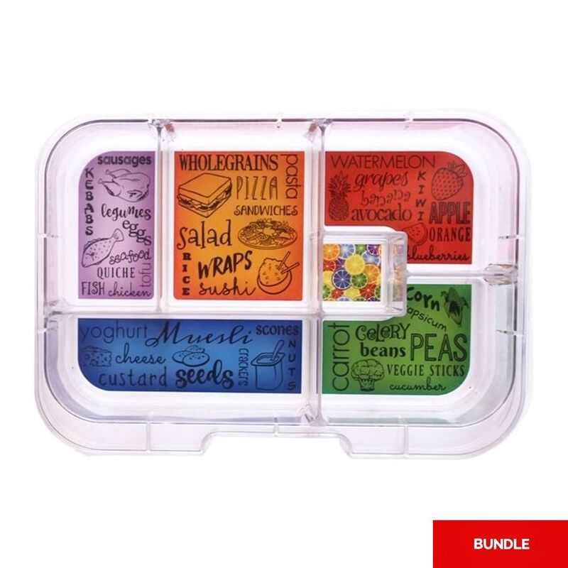 Munchbox Maxi6 Tray Artwork Multicolor Lunchbox (Bundle of 2)