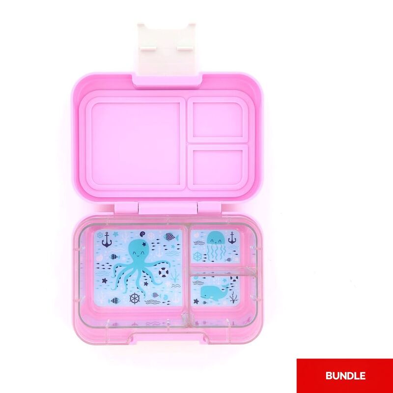 Munchbox Munchi Snack Pink Marshmallow Vanilla Latch Pink/White Lunchbox (Bundle of 2)