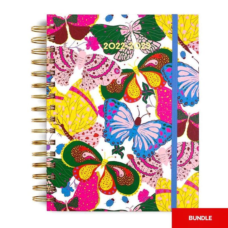 Ban.do 17-Month Medium Planner - Berry Butterfly White (Aug 22-Dec 23) (Bundle of 2) Ban.do 17-Month Medium Planner - Berry Butterfly White (Aug 22-Dec 23) (Bundle of 2)