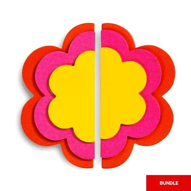 Ban.do Stacked Sticky Notes - Flower (Bundle of 2)