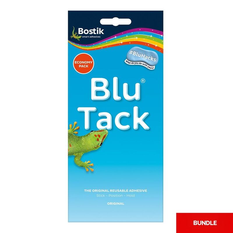 Bostik Blu Tack Reusable Adhesive Tack - Economy Pack 90g (Bundle of 2)