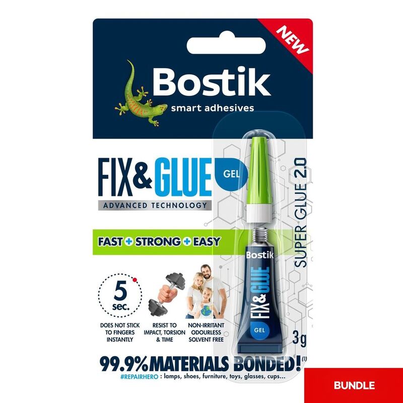 Bostik Fix & Glue Gel 3g (Bundle of 2)