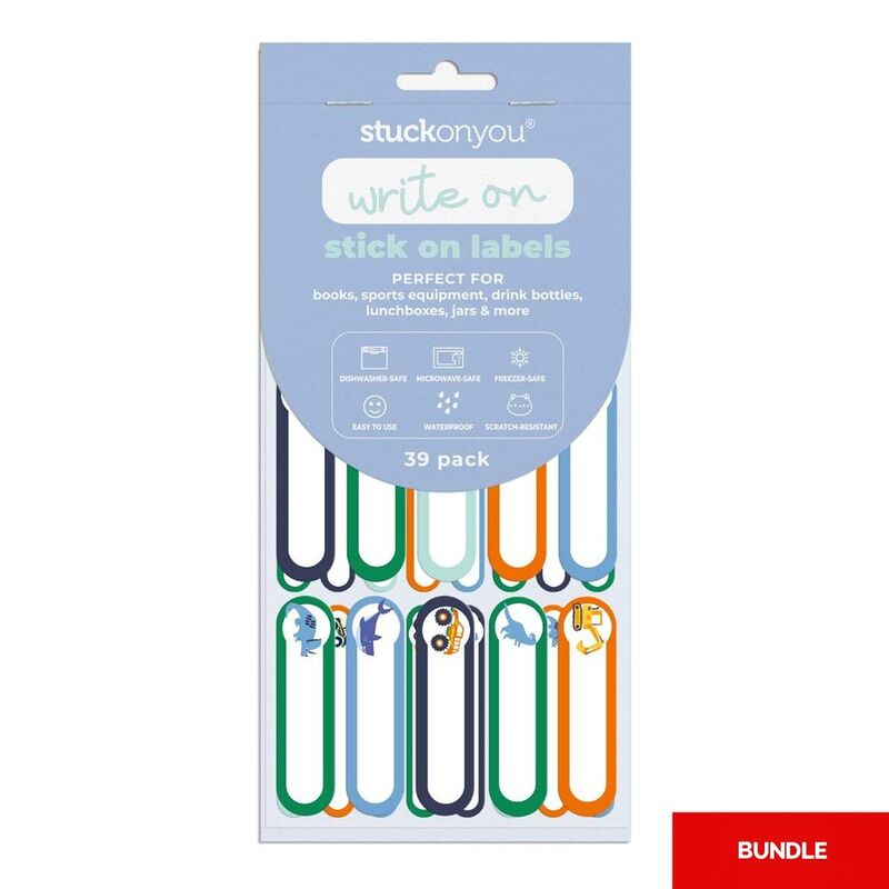 Stuck on You Write & Stick on Labels - Revs & Roars (39 Pack) (Bundle of 2)