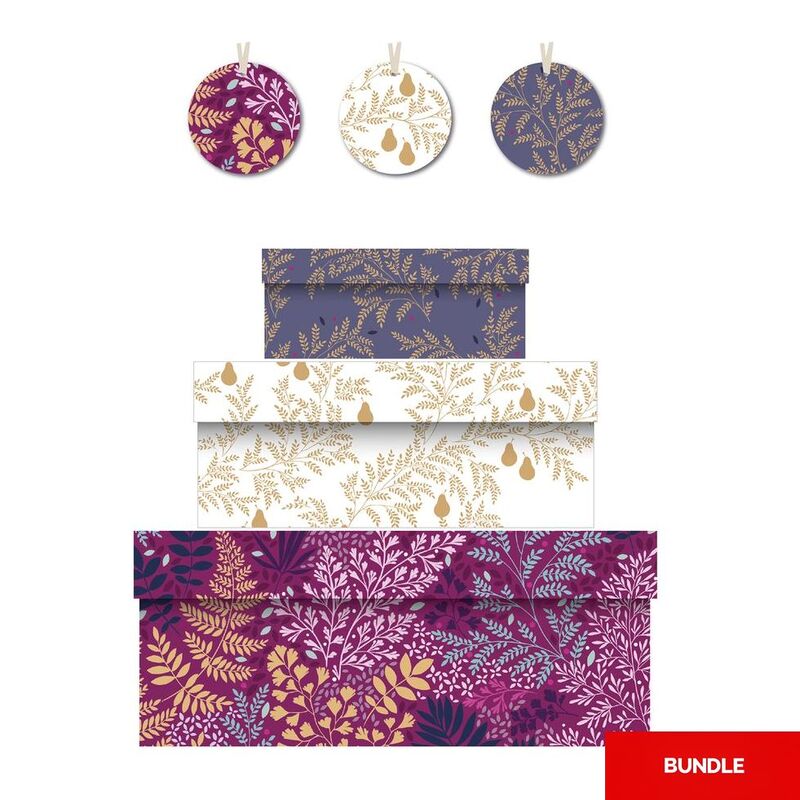 Sara Miller Golden Winter Mix Medium Box (22 x 22 x 8cm) (Bundle of 2) Sara Miller Golden Winter Mix Medium Box (22 x 22 x 8cm) (Bundle of 2)