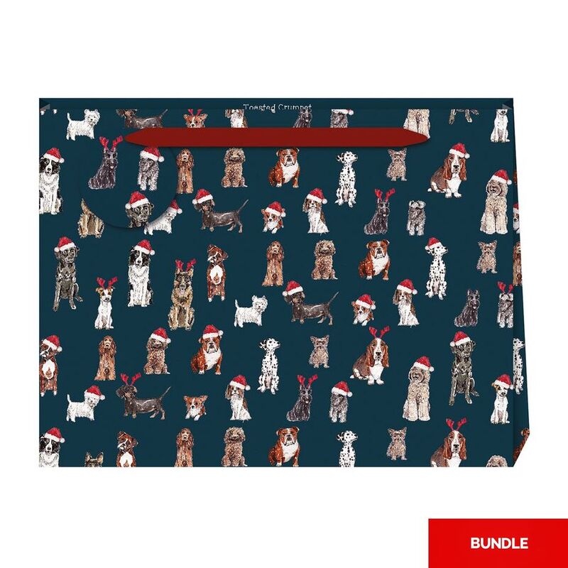 Toasted Crumpet Christmas Dogs Shopper Bag (27.5 x 36.5 x 12cm) (Bundle of 2) Toasted Crumpet Christmas Dogs Shopper Bag (27.5 x 36.5 x 12cm) (Bundle of 2)