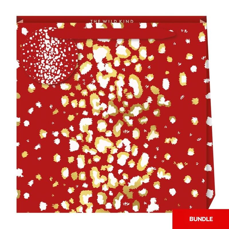 The Wild Kind London Christmas Dalmation Medium Bag (22 x 22 x 8cm) (Bundle of 2)
