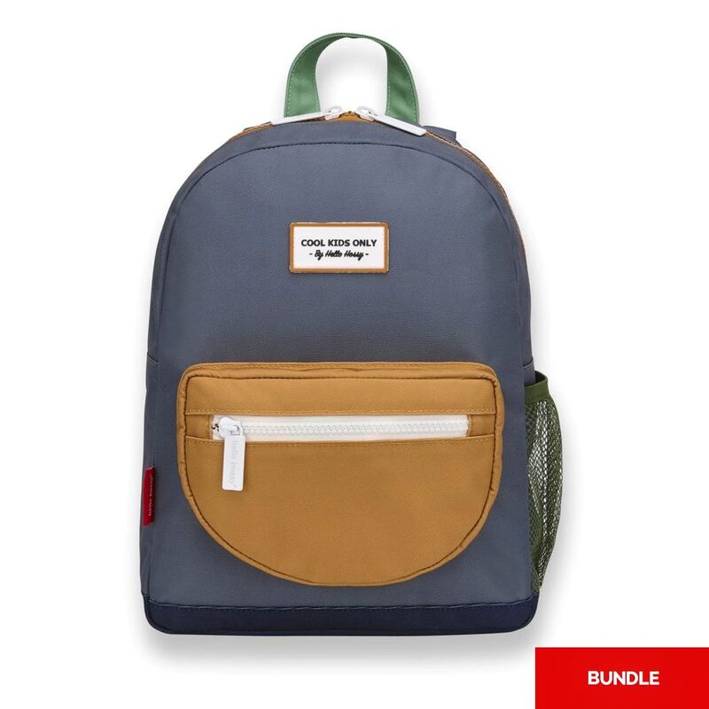 Hello Hossy Mini Marine Kids Backpack - Navy/Brown (Bundle of 2) Hello Hossy Mini Marine Kids Backpack - Navy/Brown (Bundle of 2)