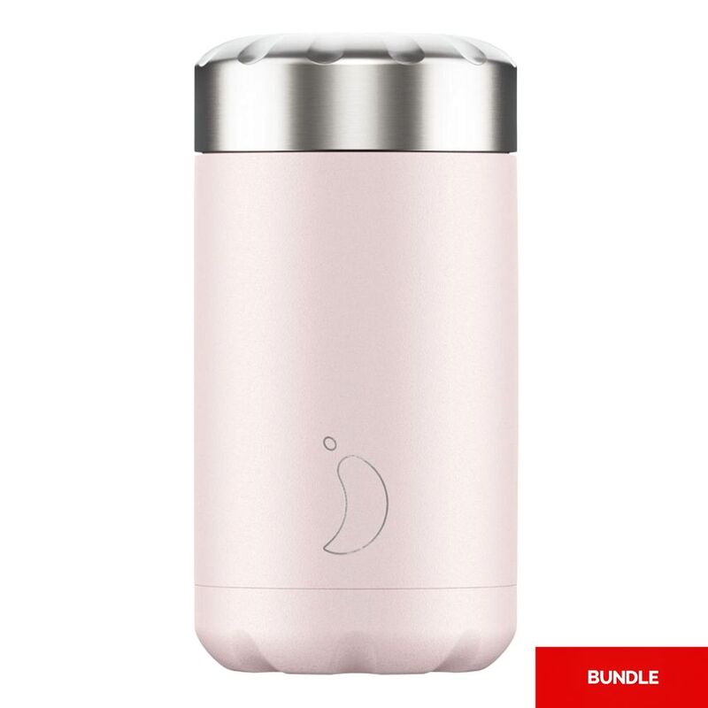 Chilly's Food Pot Blush Pink 500ml (Bundle of 2) Chilly's Food Pot Blush Pink 500ml (Bundle of 2)