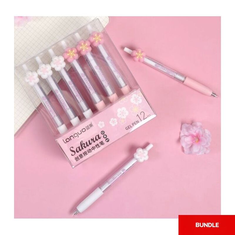 Languo Sakura Black Ink Press Gel Pen 0.5 mm (1 Piece) (Bundle of 3) Languo Sakura Black Ink Press Gel Pen 0.5 mm (1 Piece) (Bundle of 3)
