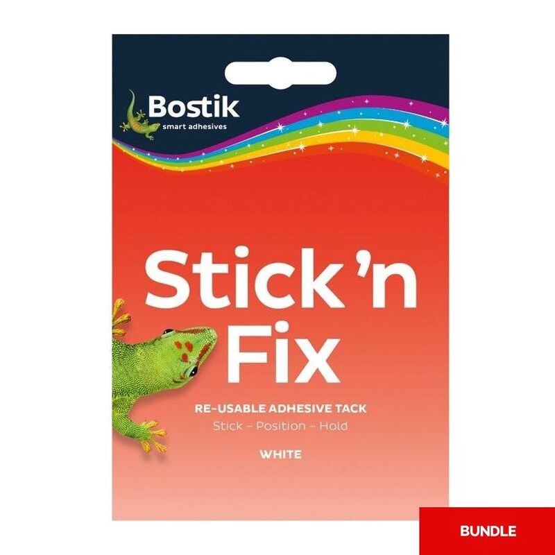 Bostik Stick 'N Fix Reusable Adhesive Tack - White 45g (Bundle of 3)