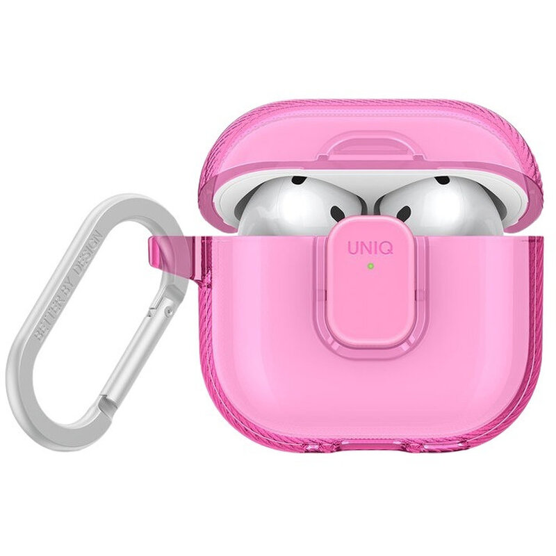 UNIQ Glase Pro Airpods 4Th Gen Lock Case - Candy Pink UNIQ Glase Pro Airpods 4Th Gen Lock Case - Candy Pink