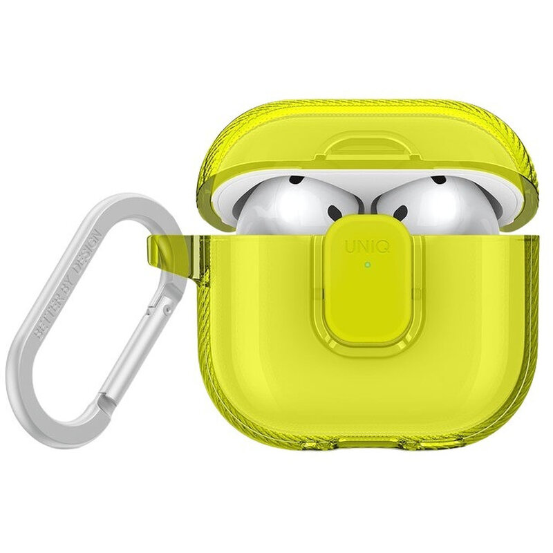 UNIQ Glase Pro Airpods 4Th Gen Lock Case - Light Lime UNIQ Glase Pro Airpods 4Th Gen Lock Case - Light Lime