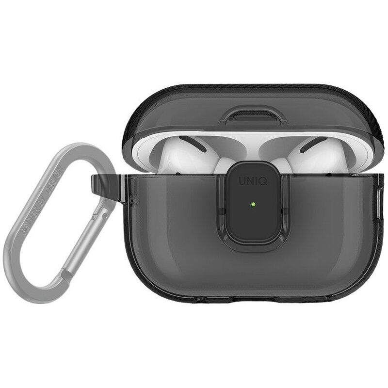 UNIQ Glase Pro Airpods Pro 2Nd Gen Lock Case - Glossy Smoke UNIQ Glase Pro Airpods Pro 2Nd Gen Lock Case - Glossy Smoke
