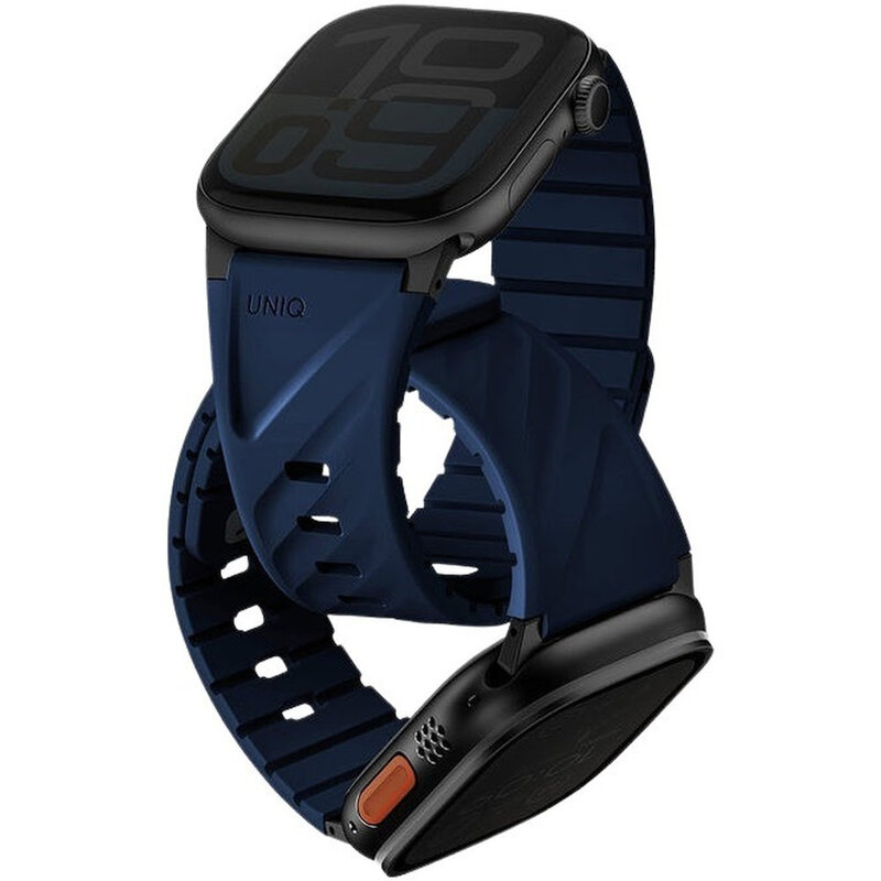 UNIQ Fluo Magnetic Apple Watch Strap With Connector Bundle 49/40mm - Marine Blue UNIQ Fluo Magnetic Apple Watch Strap With Connector Bundle 49/40mm - Marine Blue