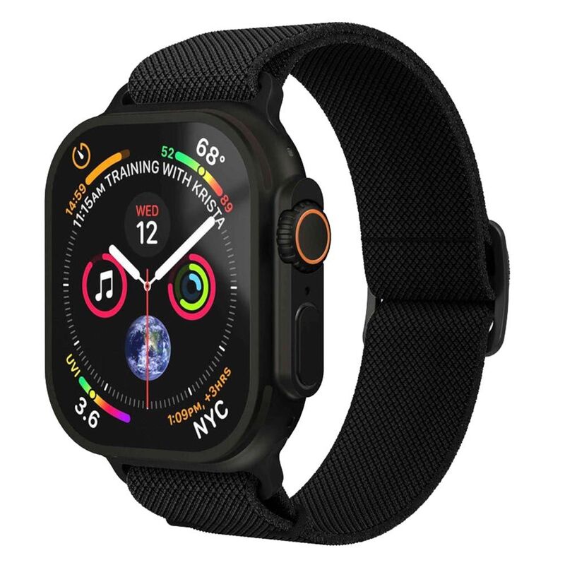 Vonmahlen Classic Nylon Loop For Apple Watch 44/45/46/49mm- One Size - All Black