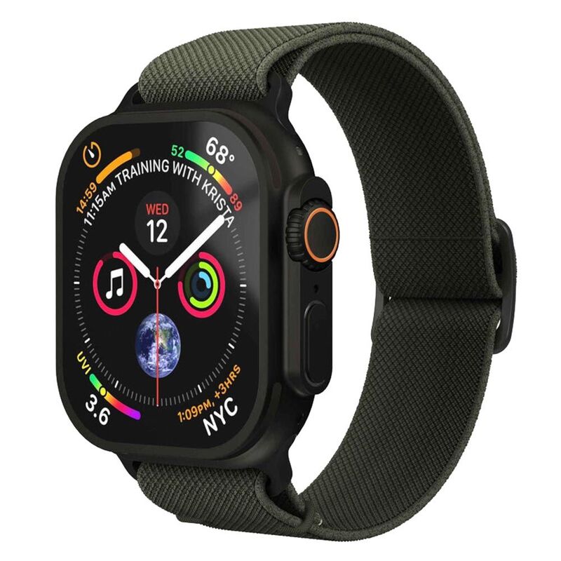 Vonmahlen Classic Nylon Loop For Apple Watch 44/45/46/49mm- One Size - Olive Black